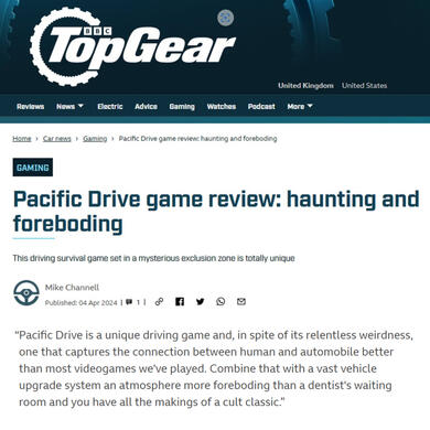 Top Gear - Pacific Drive Review Excerpt